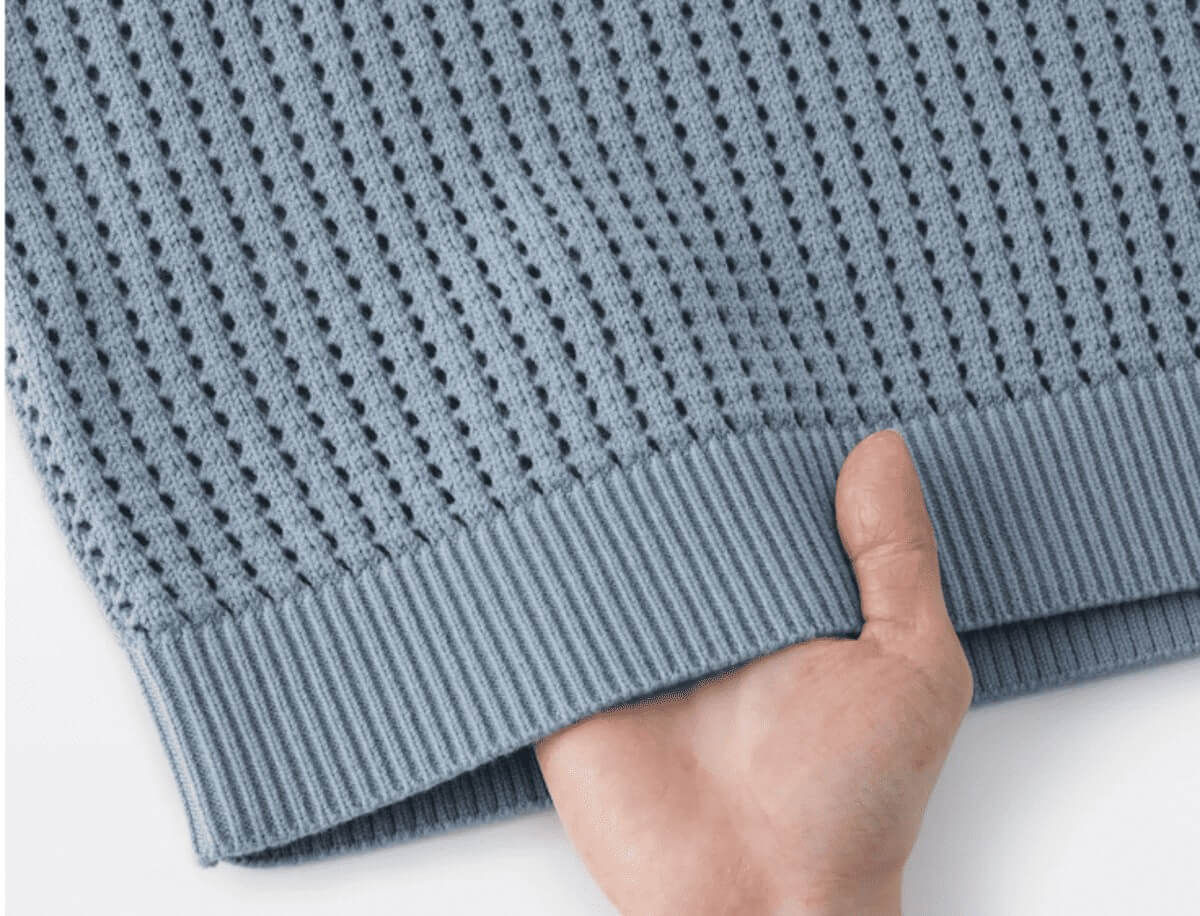 無印良品　婦人　洗えるメッシュクルーネックセーター