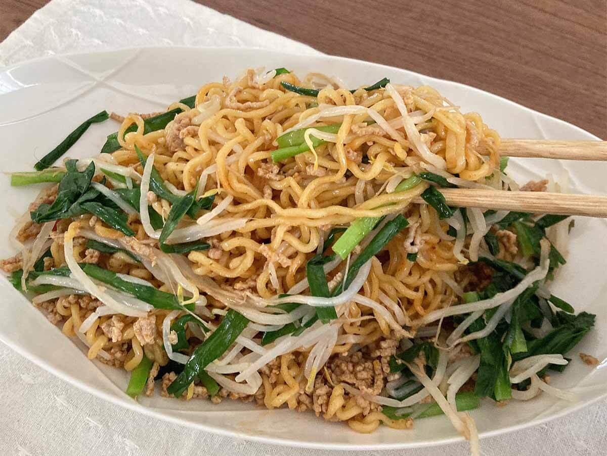 タサン志麻さん「辛ラーメンのまぜそば」