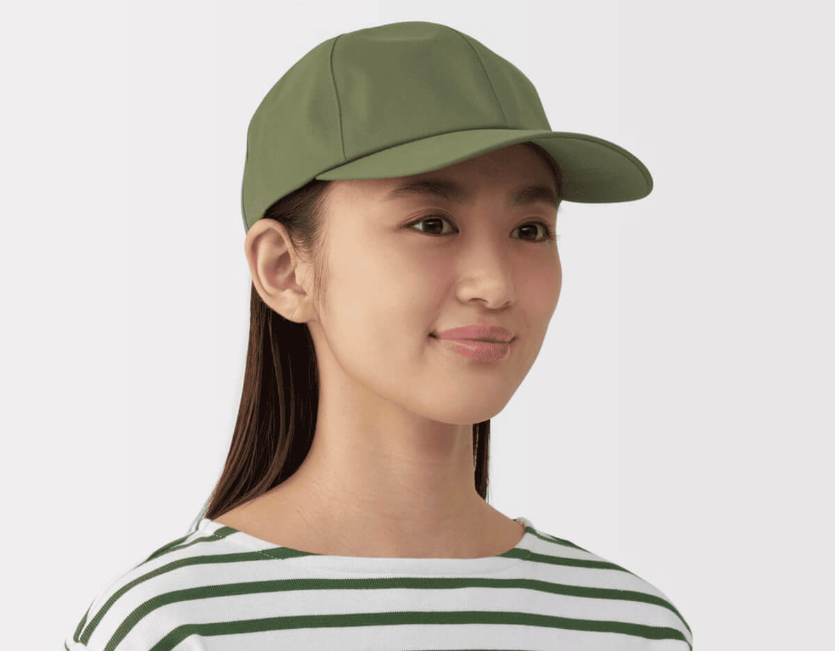 無印良品ＵＶカット　透湿撥水　防水テープ使い　キャップ