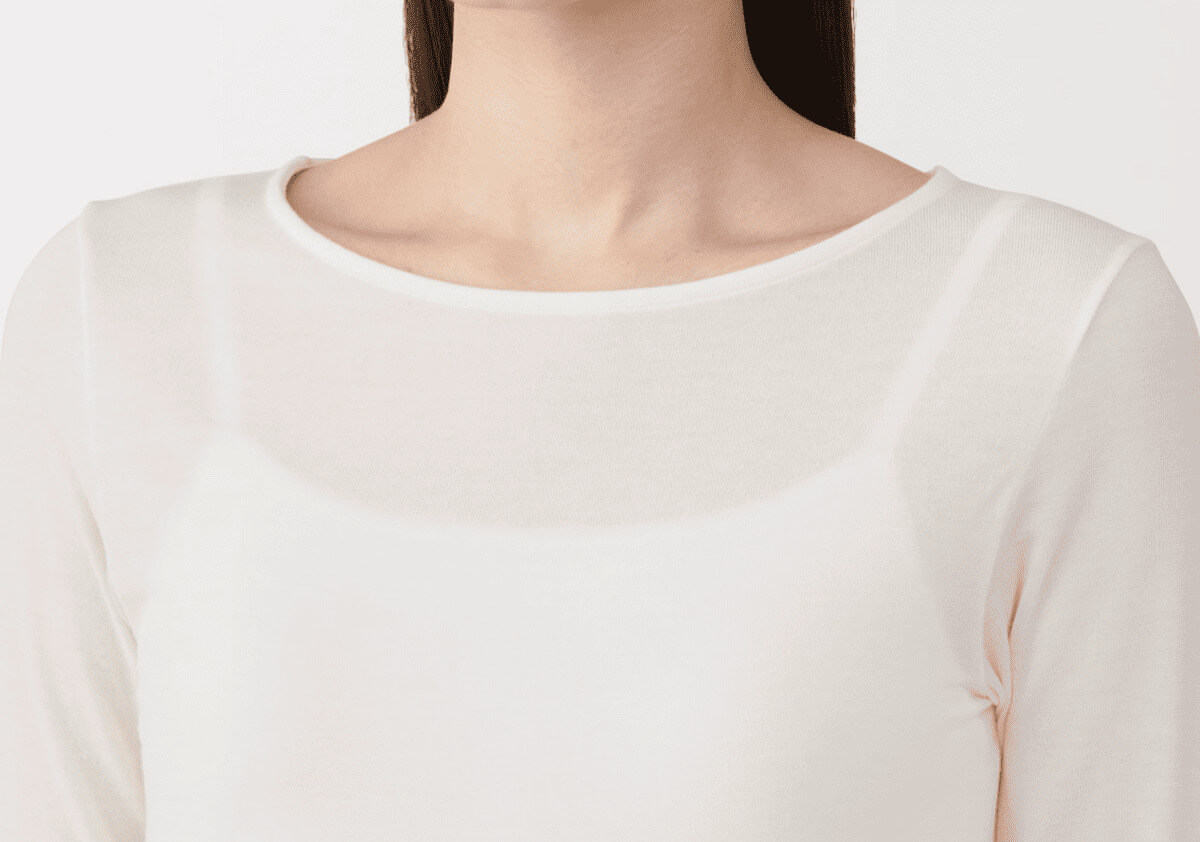 無印良品婦人　シアークルーネック長袖Ｔシャツ