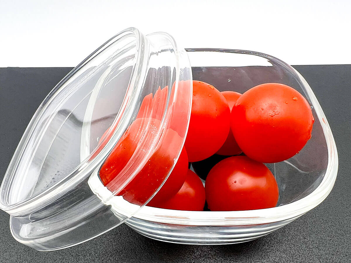 無印良品「蓋をしたままレンジで使える 耐熱ガラス容器 小鉢型」