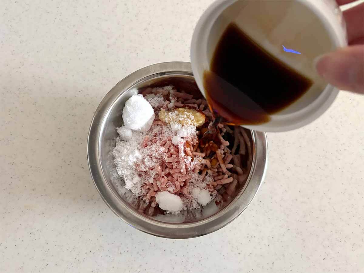 ワンパン!甘辛そぼろパスタ