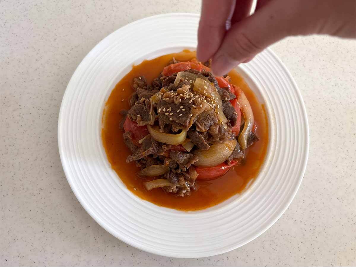 栗原はるみさん「トマトのプルコギ」