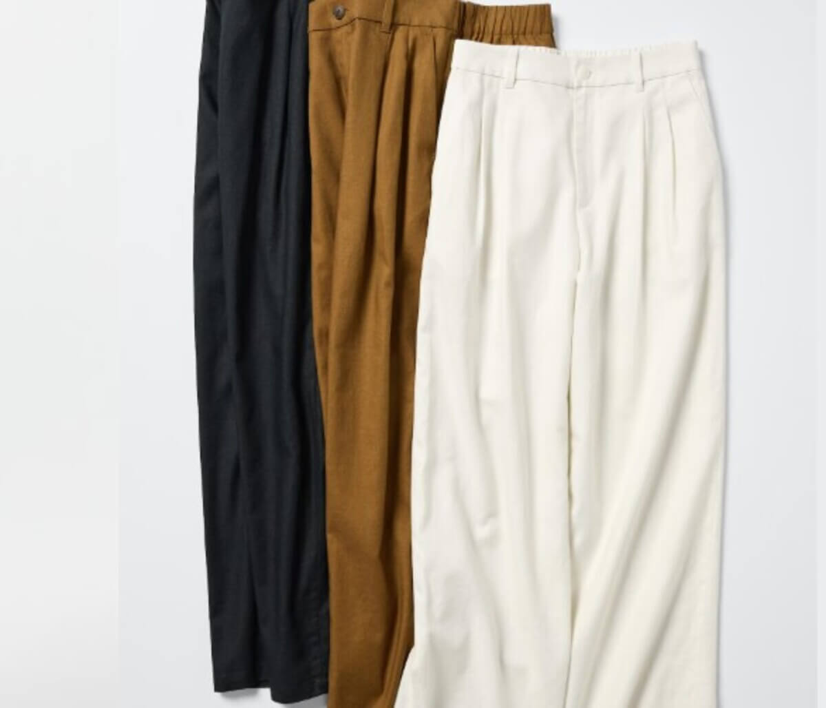 ユニクロ　リネンブレンドストレートパンツ