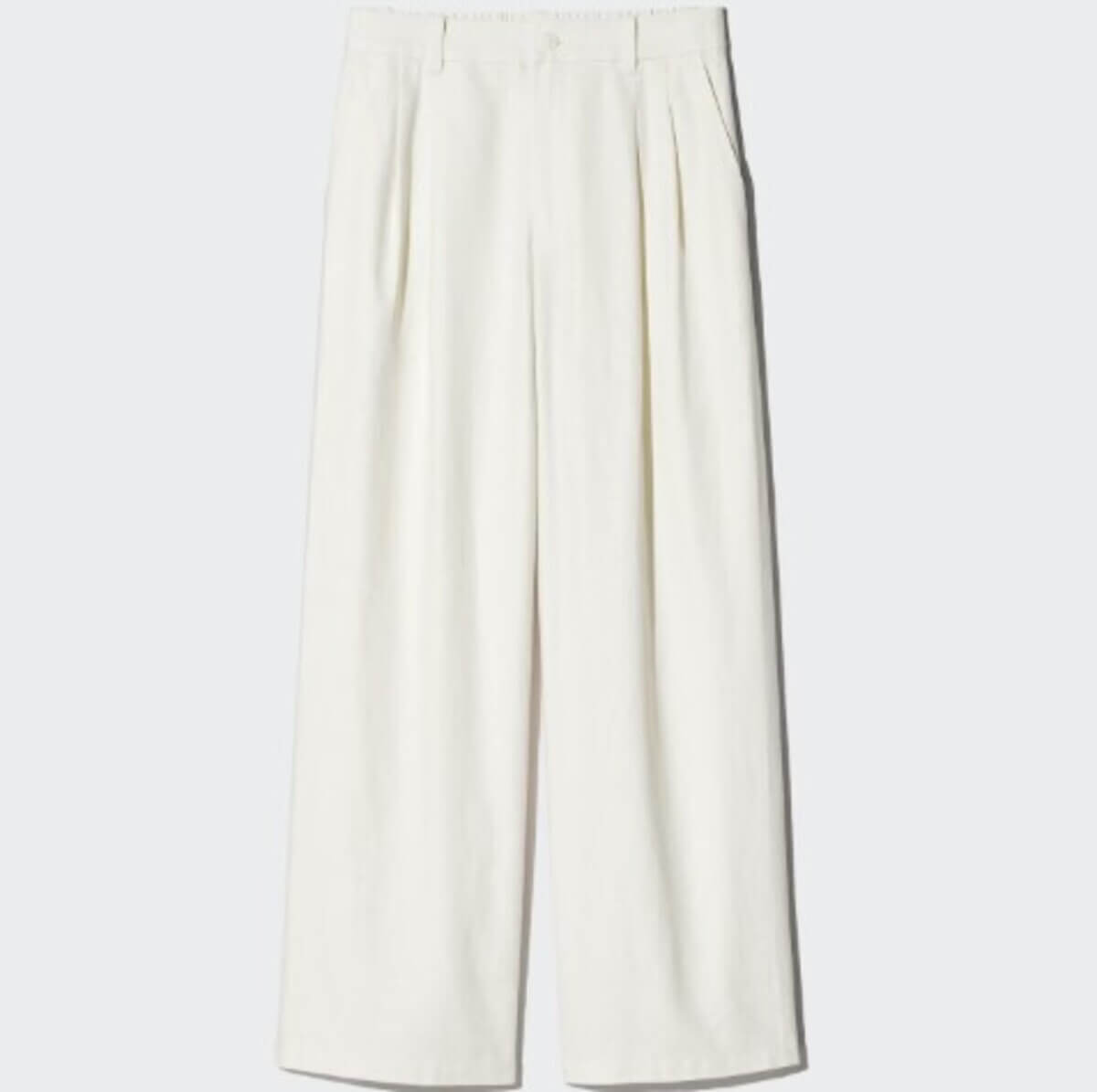 ユニクロ　リネンブレンドストレートパンツ