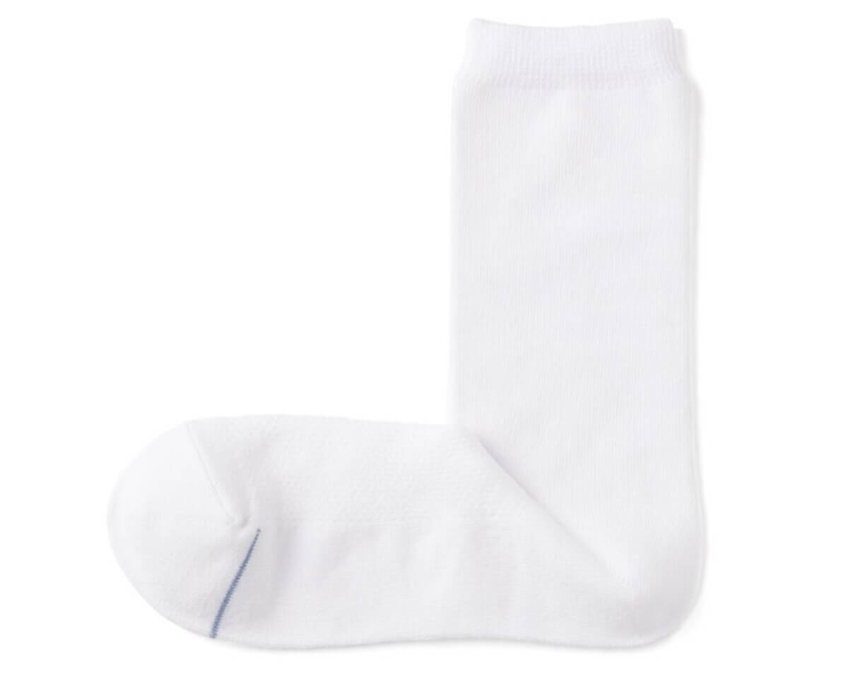 無印良品　婦人　足なり直角　さらっと綿靴下