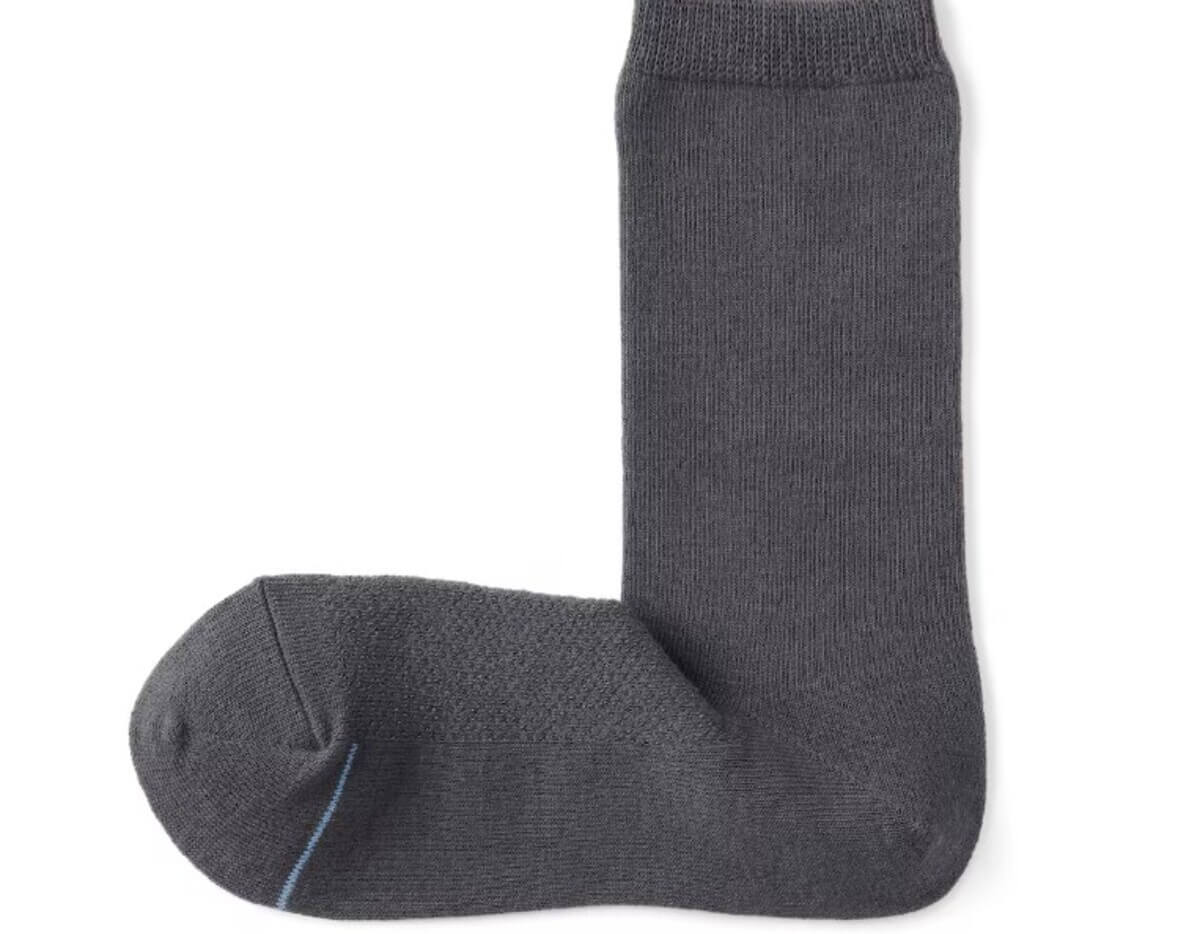 無印良品　婦人　足なり直角　さらっと綿靴下