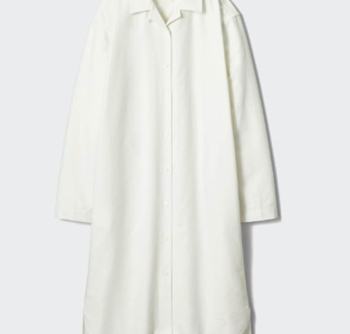 ユニクロ　オープンカラーオックスフォードシャツワンピース