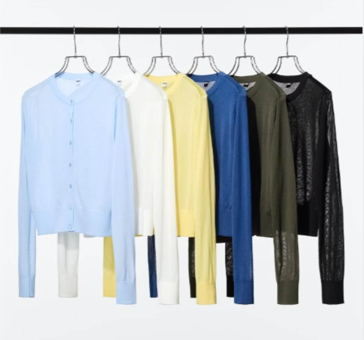 ユニクロ　シアークルーネックショートカーディガン/ウォッシャブル