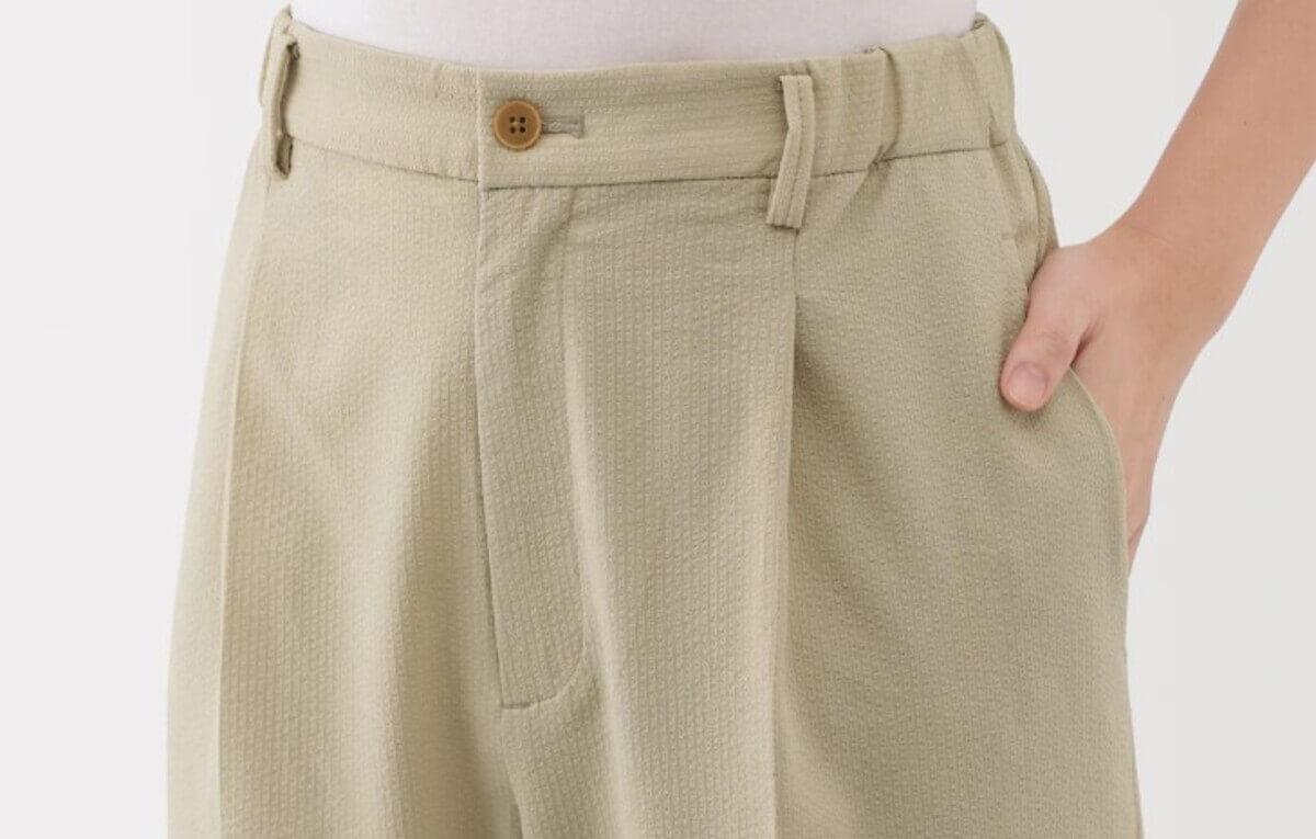 無印良品 婦人 風を通す ストレッチサッカーイージーテーパードパンツ