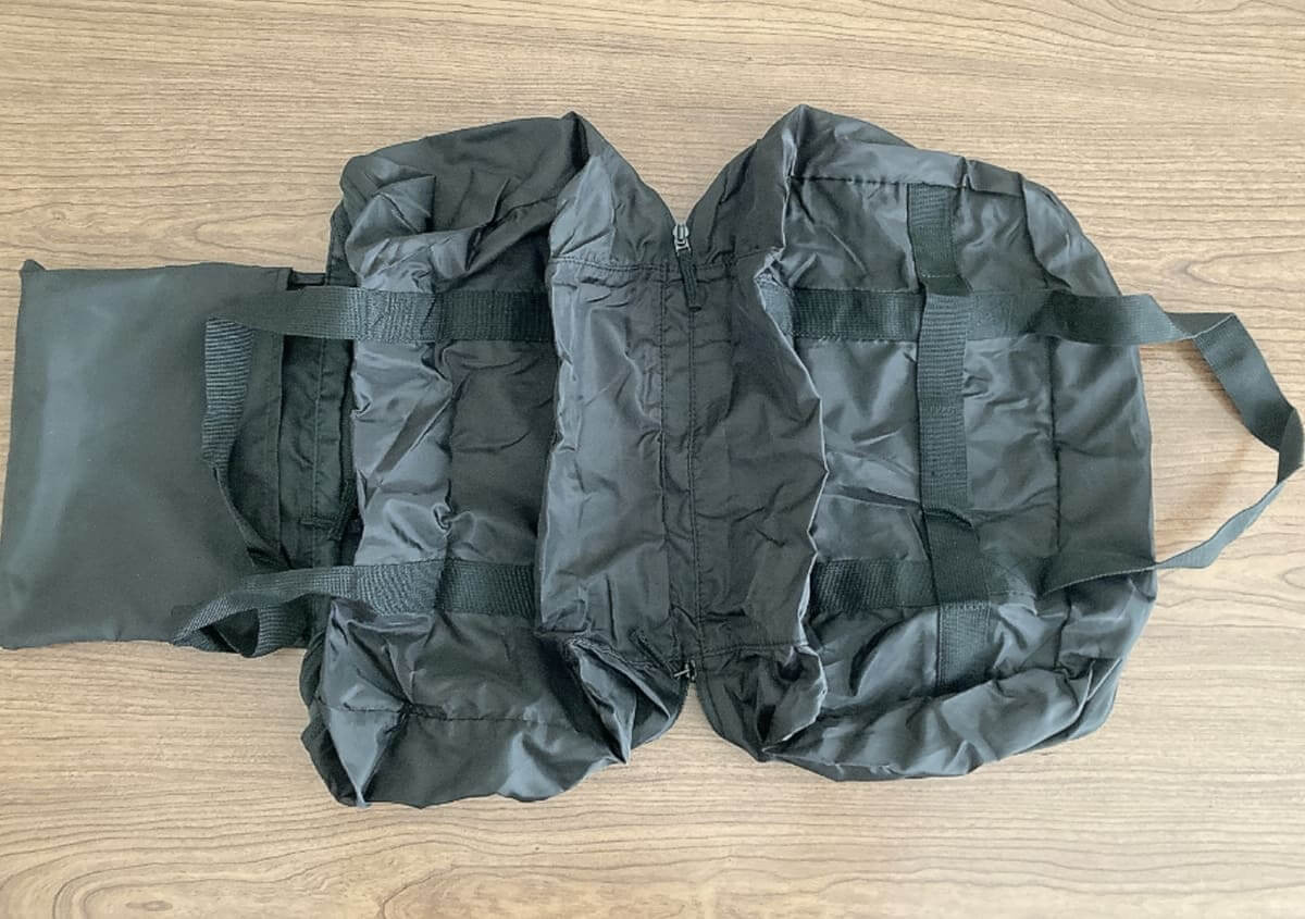 無印良品「たためる　撥水　旅に便利なボストンバッグ」