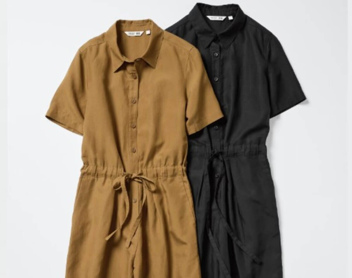 ユニクロ　リネンブレンドジャンプスーツ