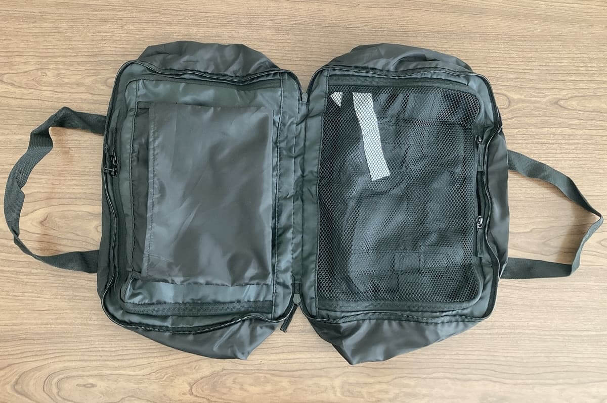 無印良品「たためる　撥水　旅に便利なボストンバッグ」