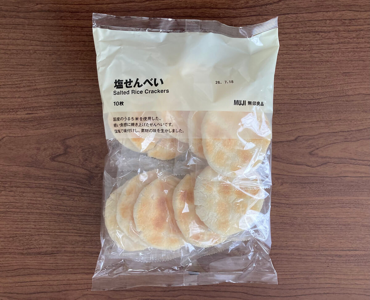 無印良品「大袋　塩せんべい」