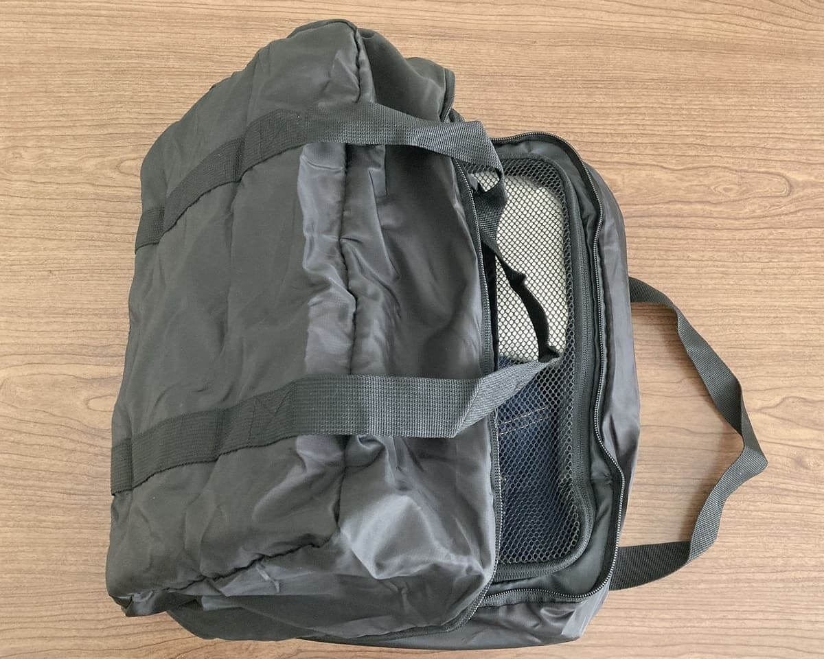 無印良品「たためる　撥水　旅に便利なボストンバッグ」