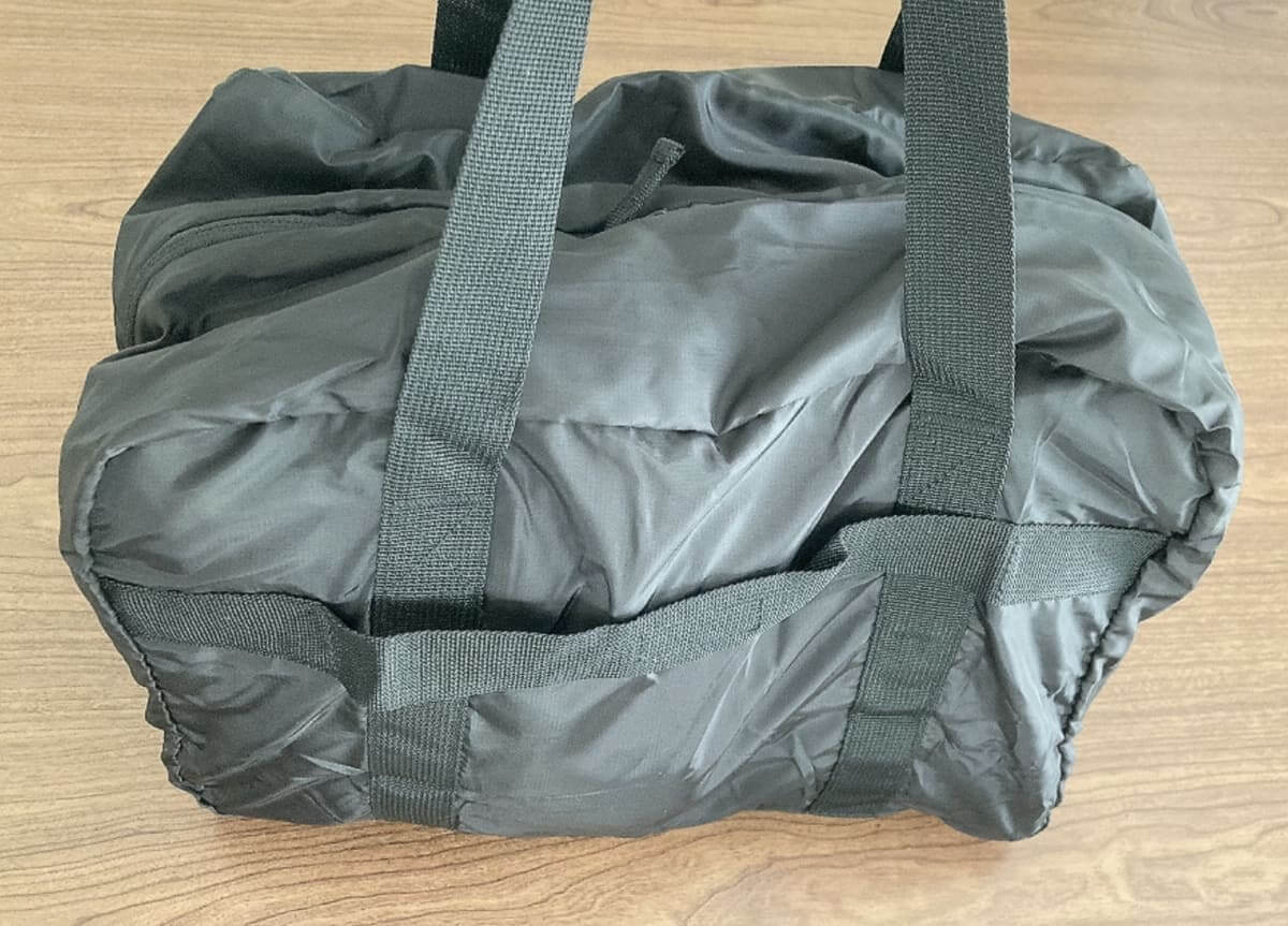 無印良品「たためる　撥水　旅に便利なボストンバッグ」