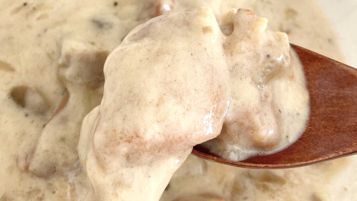 無印良品素材を生かした チキンフリカッセ