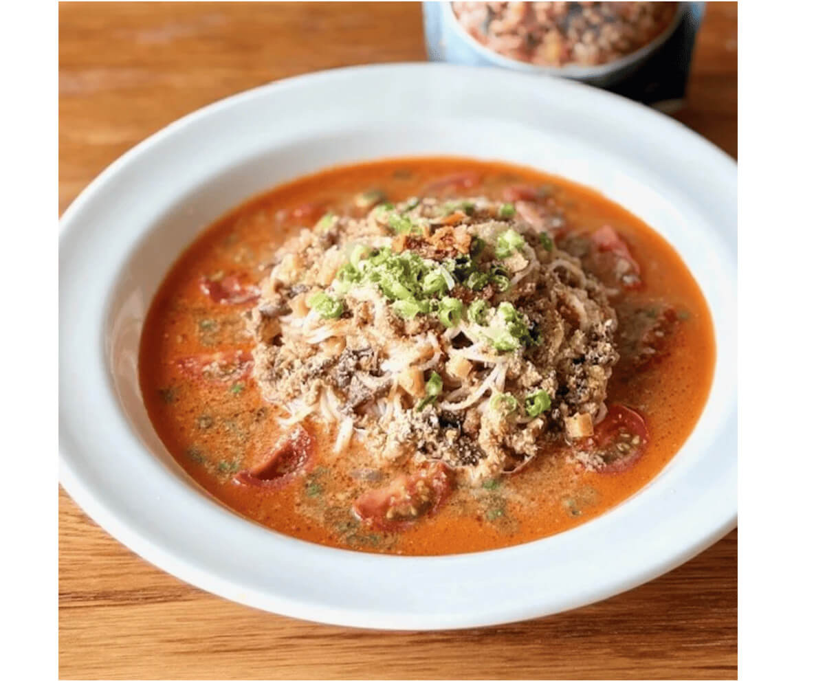 無印良品「ごはんにかける　冷やしごま豆乳担々スープ」