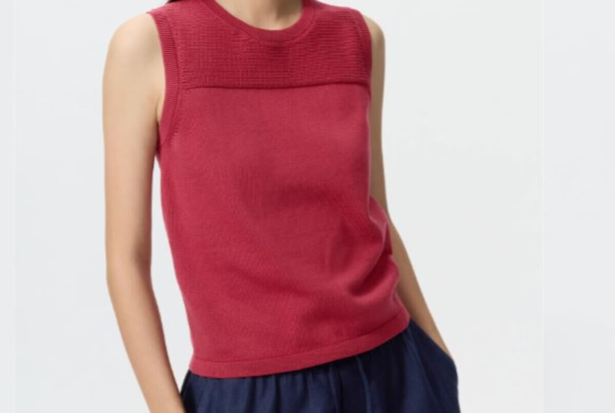 ユニクロ　コットンクルーネックセーター/ウォッシャブル