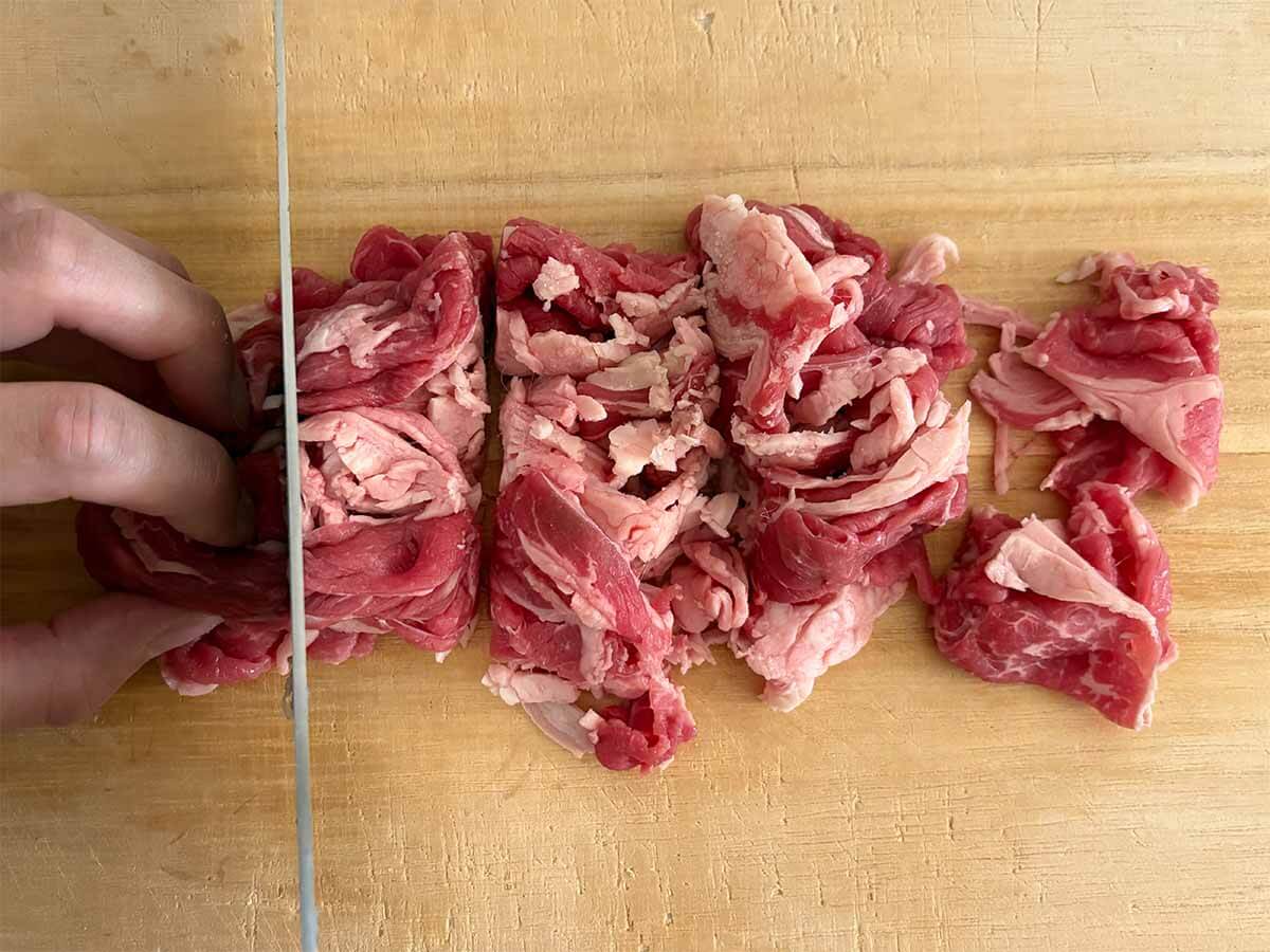 笠原将弘さん「牛肉となすのみそ炒め」