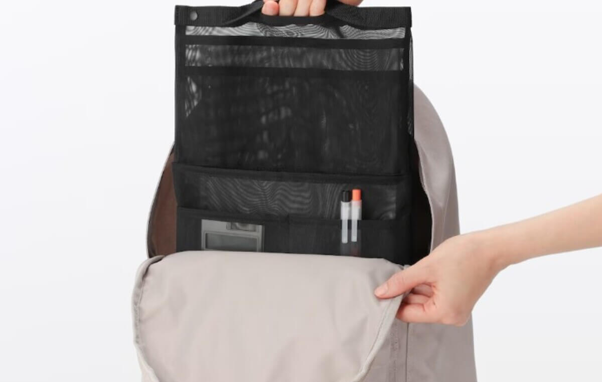 無印良品　ナイロンメッシュバッグインバッグ