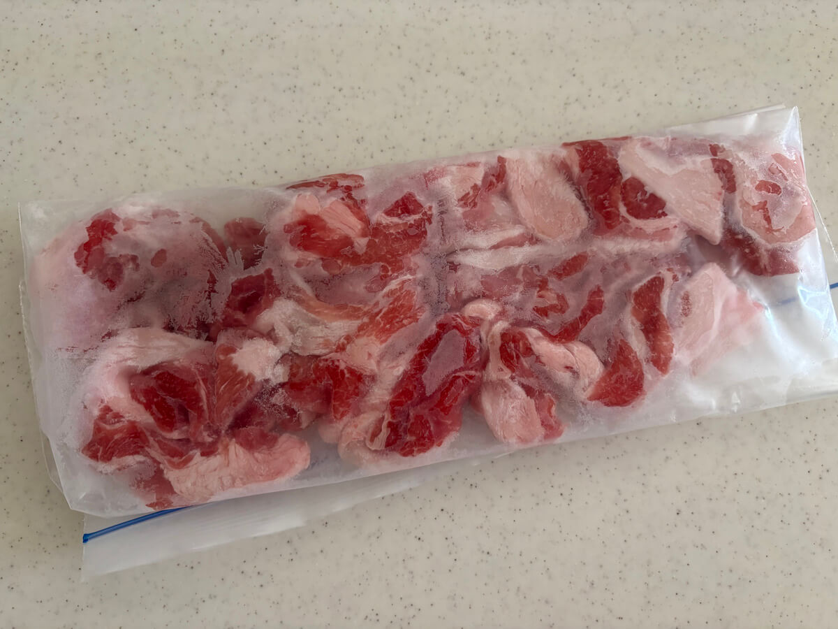 肉の氷水解凍