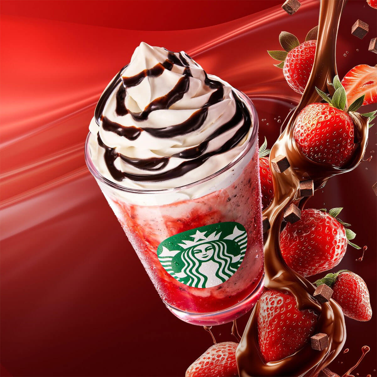スターバックス「イチゴ チョコレート フラペチーノ」が話題！