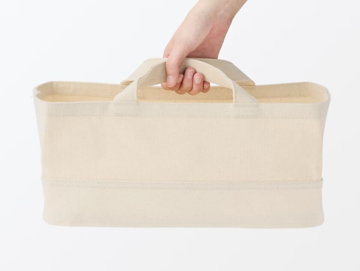 071309 Gourmet Biz-グルメビズ- 無印良品 綿帆布 持ち手付ソフトボックス スリム小