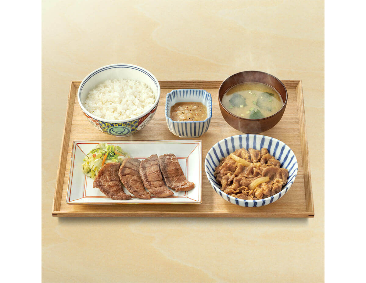 吉野家「牛たん・牛皿御膳」