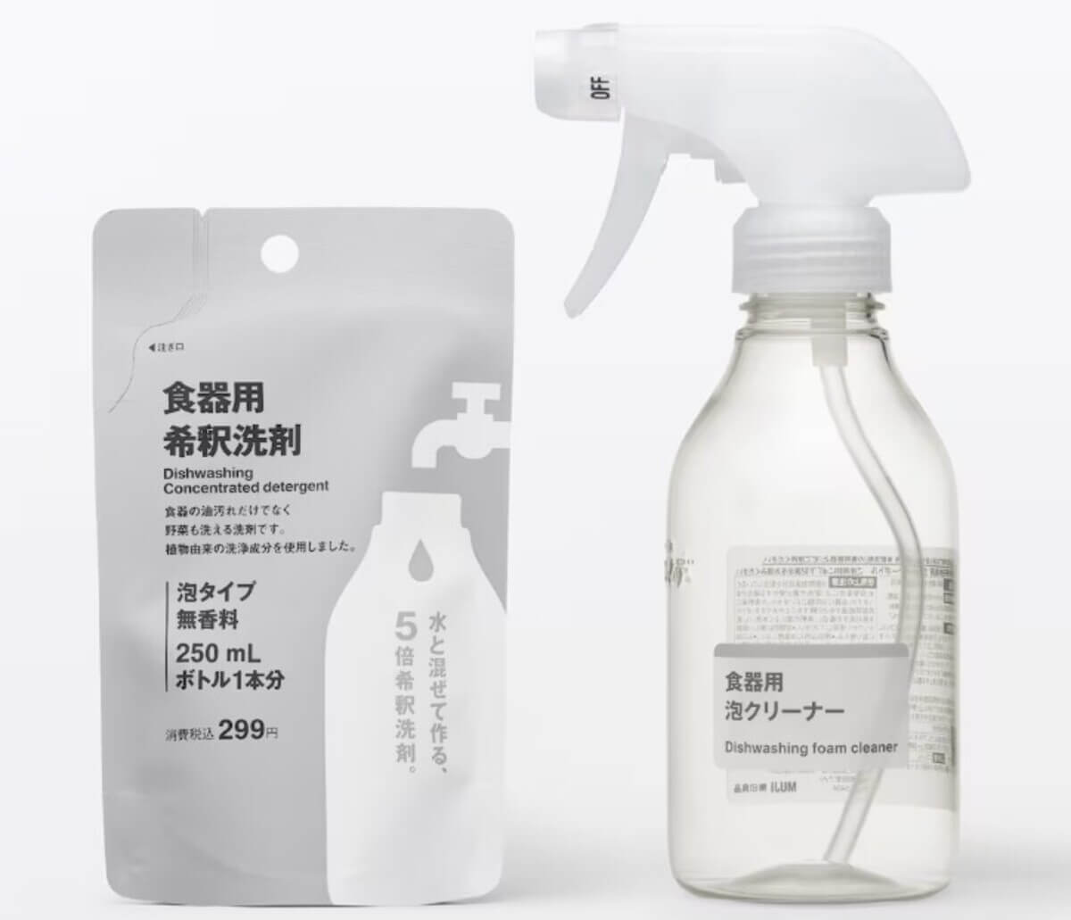 054552 Gourmet Biz-グルメビズ- 無印良品 食器用 希釈洗剤セット