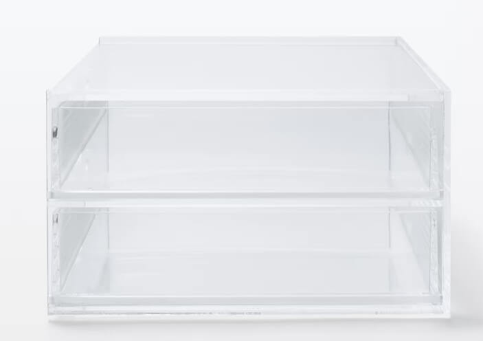 064620 Gourmet Biz-グルメビズ- 無印良品 重なるアクリルケース2段引出・大
