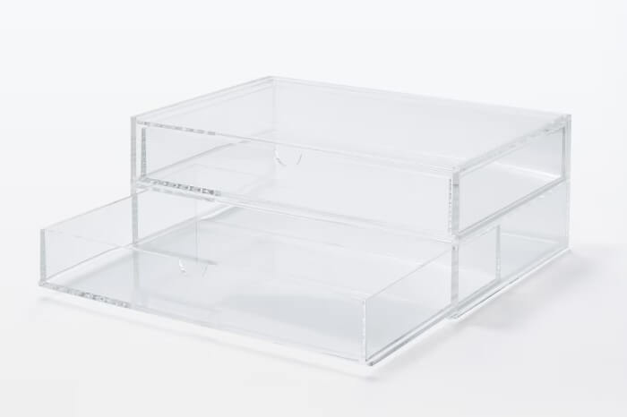 064642 Gourmet Biz-グルメビズ- 無印良品 重なるアクリルケース2段引出・大