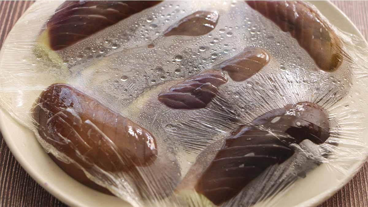 揚げない「なすの煮びたし」