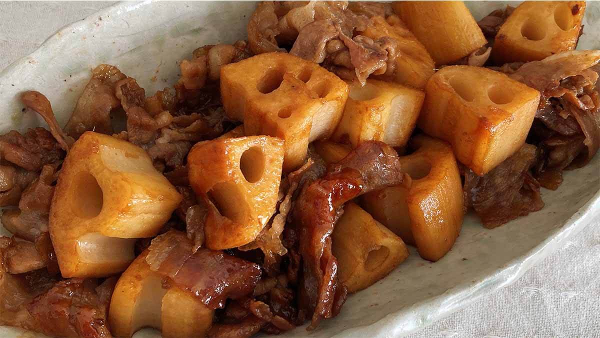 栗原はるみさん「豚肉とれんこんの炒め煮」