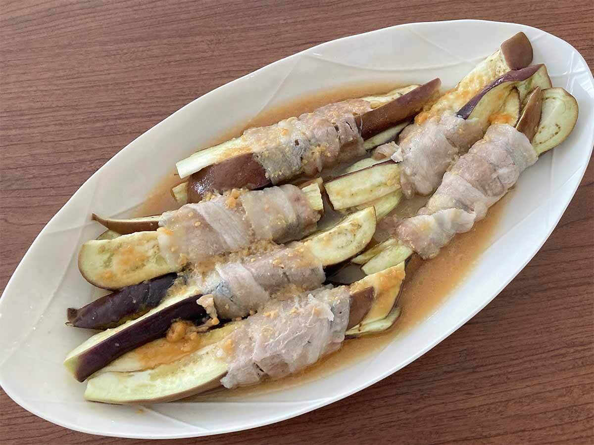 タサン志麻さん「なすと豚バラのレンジ蒸し」