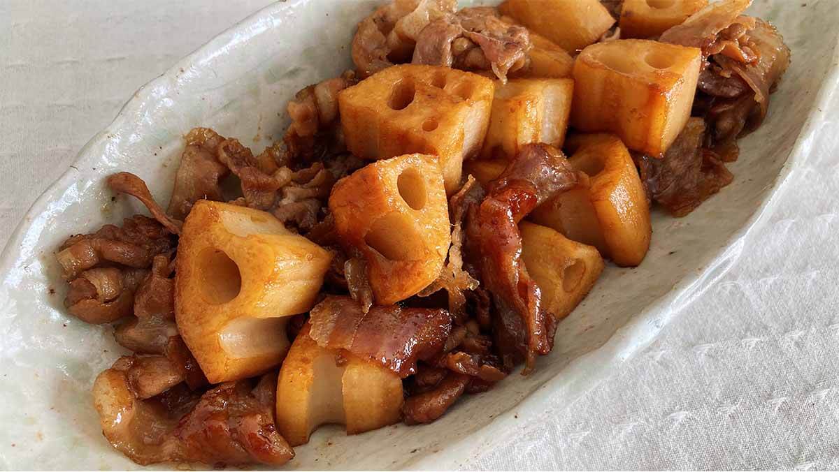 栗原はるみさん「豚肉とれんこんの炒め煮」