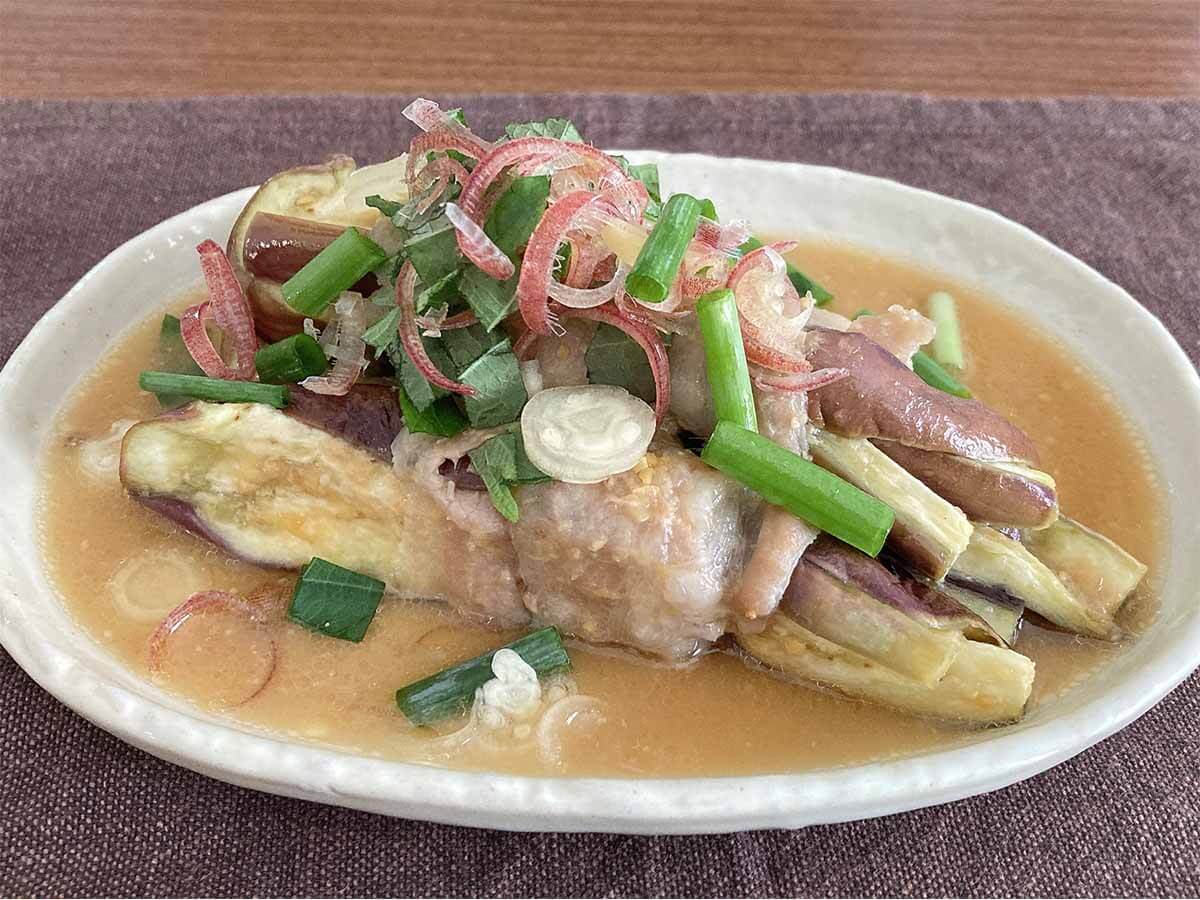 タサン志麻さん「なすと豚バラのレンジ蒸し」