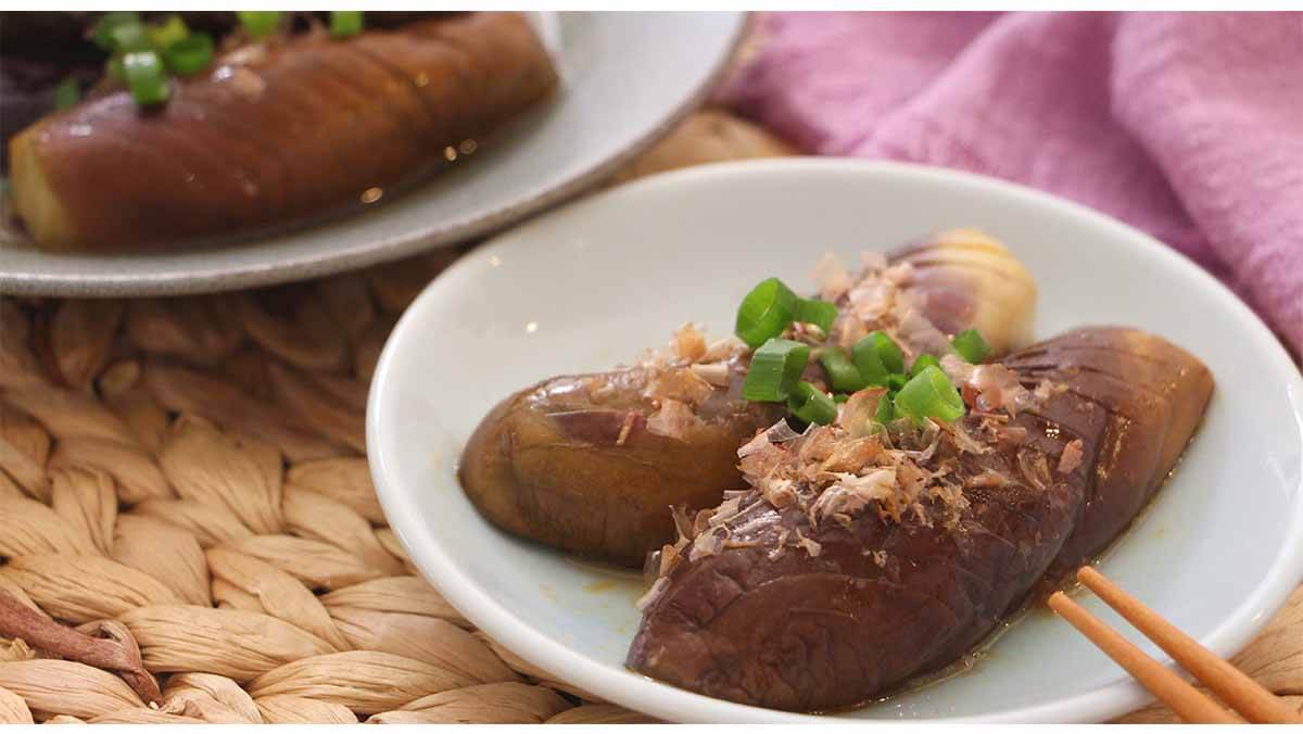 揚げない「なすの煮びたし」