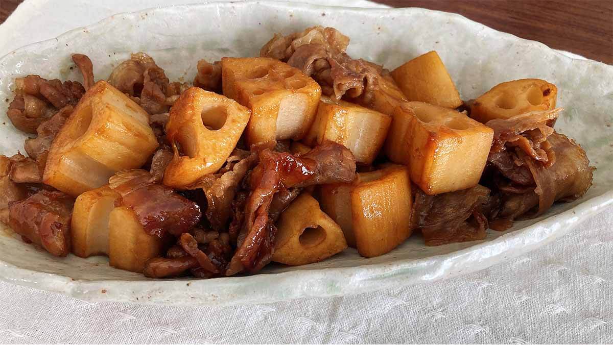 栗原はるみさん「豚肉とれんこんの炒め煮」