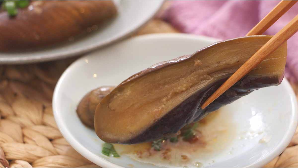 揚げない「なすの煮びたし」