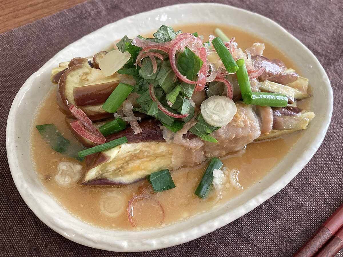 タサン志麻さん「なすと豚バラのレンジ蒸し」
