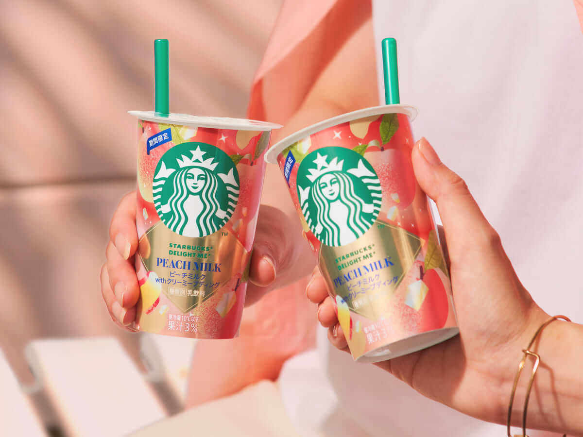 26071443 Gourmet Biz-グルメビズ- スターバックス® DELIGHT ME® ピーチミルク with クリーミープディング