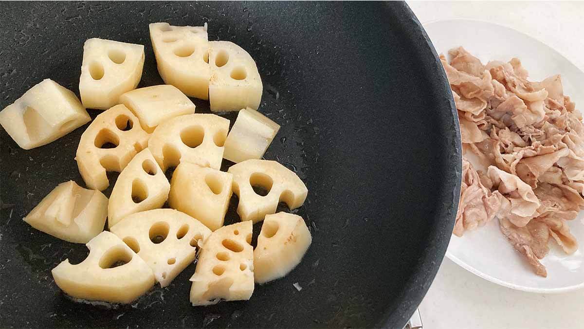 栗原はるみさん「豚肉とれんこんの炒め煮」