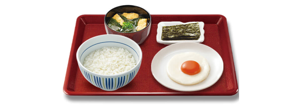 なか卯「目玉焼き朝食」