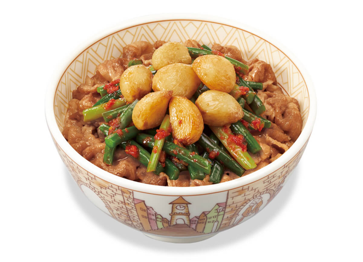 すき家「ニンニクの芽牛丼」