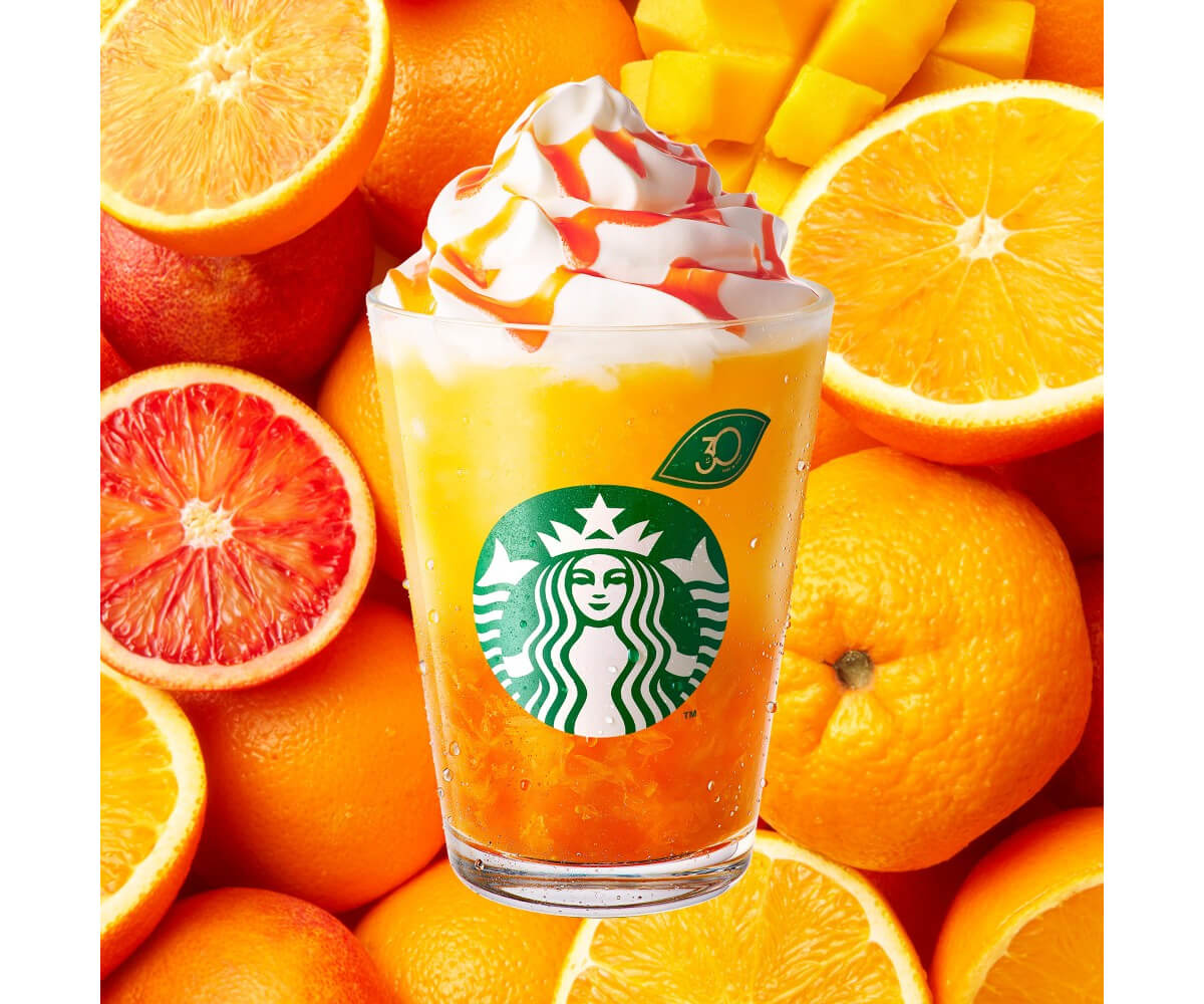スターバックス「ぎゅぎゅっと オレンジ ＆ マンゴー フラペチーノ」