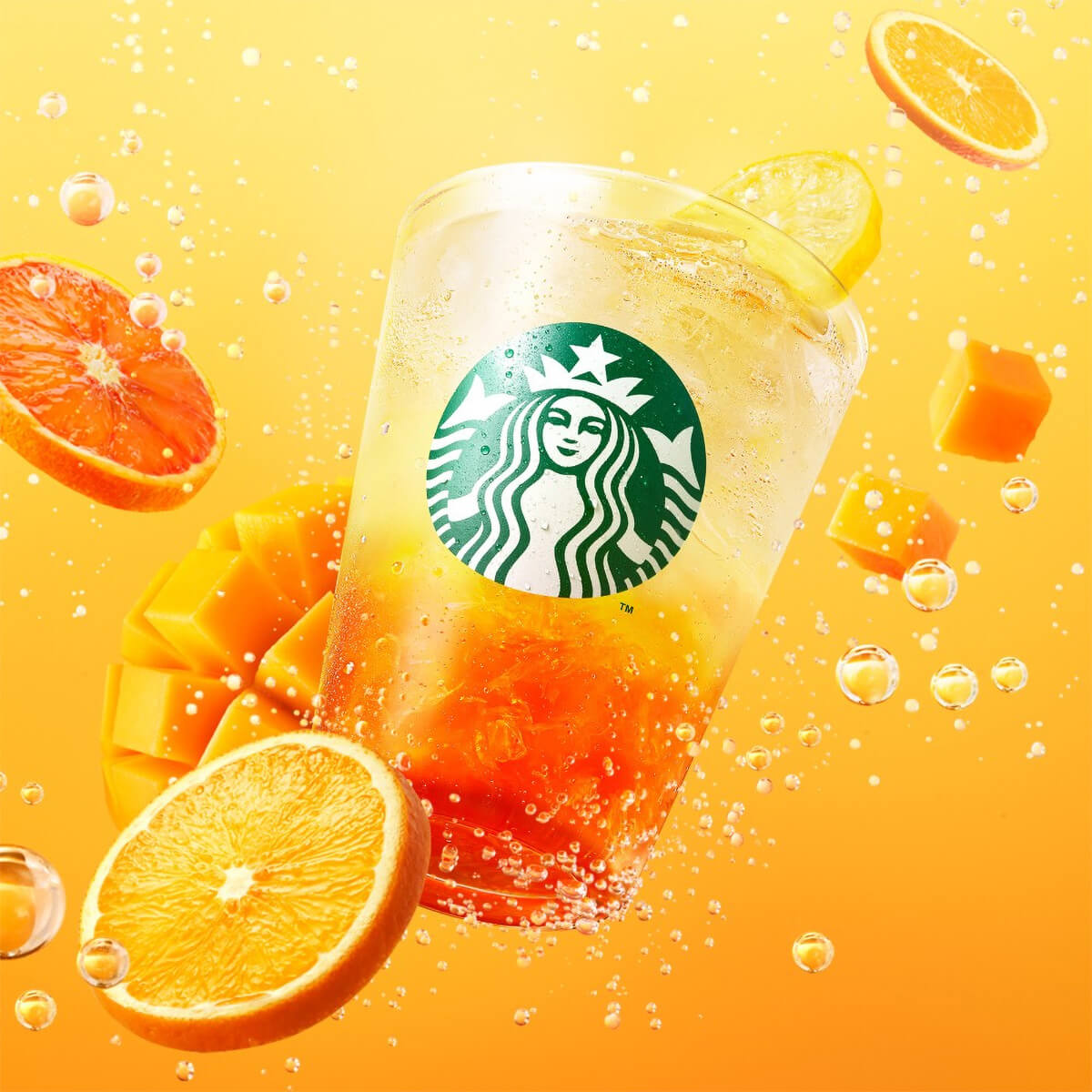 スターバックスコーヒー「チラックス ソーダ オレンジ ＆ マンゴー」