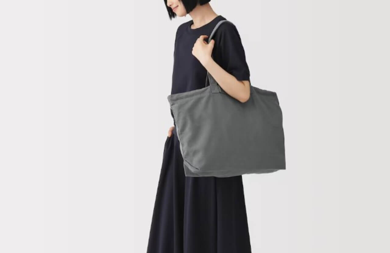 スクリーンショット 2026-08-14 151452 Gourmet Biz-グルメビズ- 無印良品 綿 製品洗い 横型 トートバッグ