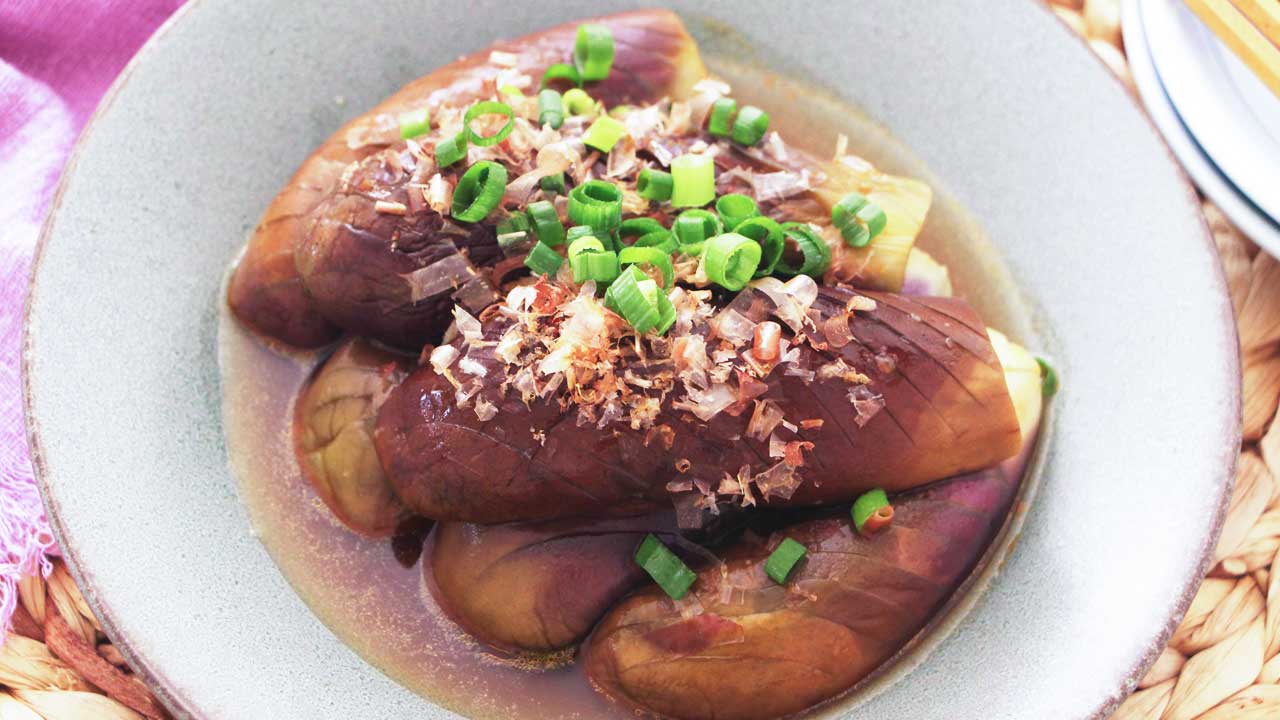揚げずにジューシー「なすの煮びたし」レシピ
