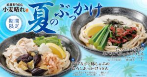 26081021 Gourmet Biz-グルメビズ- 武蔵野うどん小麦晴れ、暑さで食欲が落ちやすい夏におすすめの冷たいぶっかけうどん2品を販売開始